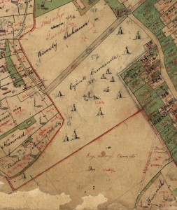 Az ótemető térképe a 19. század második feléből