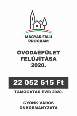 Magyar Falu Program - Óvodaépület felújítása - 2020